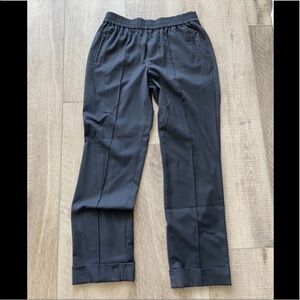 Anthony Thomas Melillo ATM Pleated Straight Leg Trousers in Blue Size 6